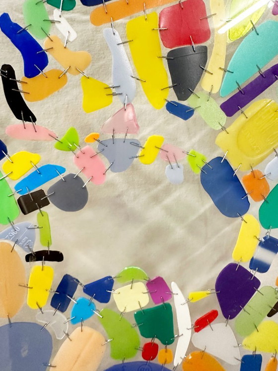 Image 1 of Very large expressionist composition under Plexiglas