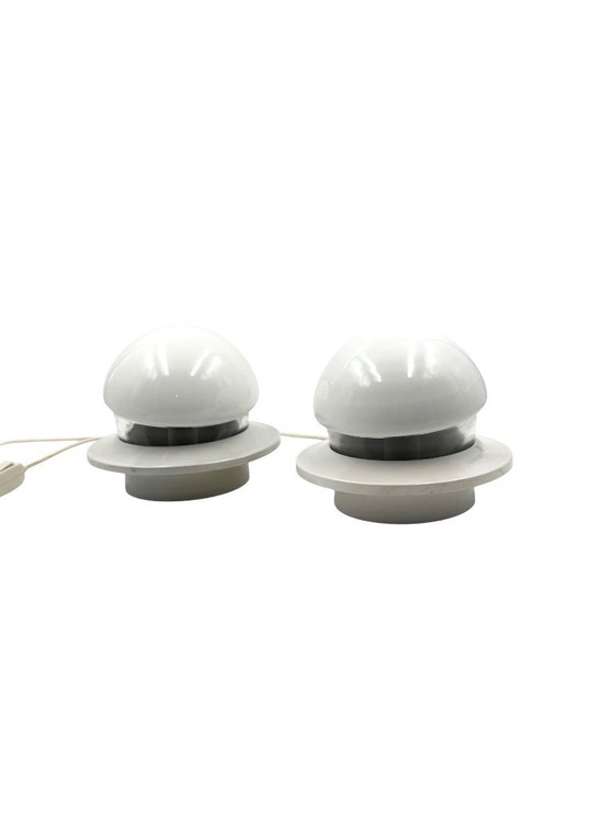 Image 1 of Space age set of 2 bedside table lamps, Italy, 1970