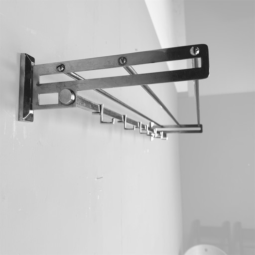 Bauhaus wandkapstok chroom