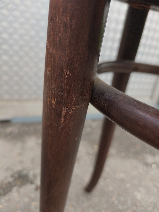 Image 1 of Thonet Barstool Leather Webbing
