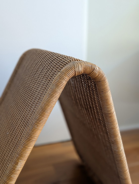 Image 1 of Vintage IKEA Hestra rotan loungestoel – jaren 80