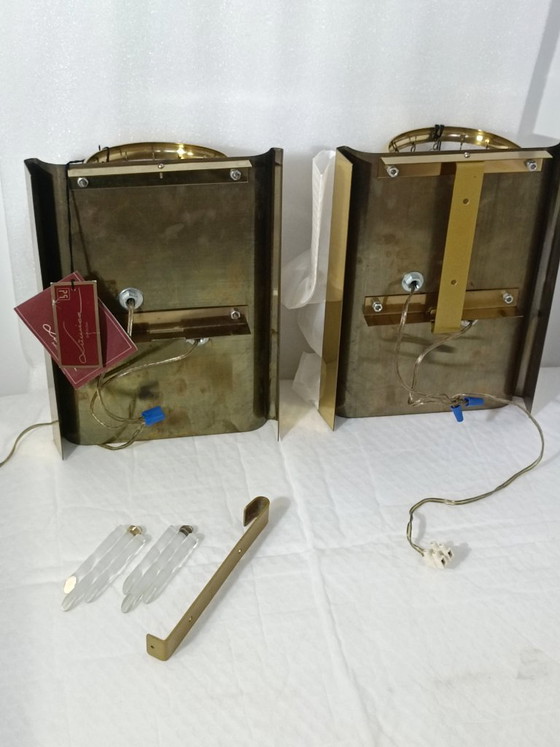 Par de apliques de cristal de Murano de Lumica, década de 1970. – Brass (photo 8 of 13)