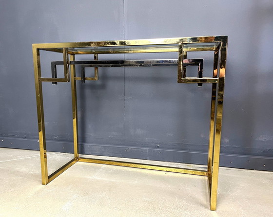 Image 1 of Console en laiton et chrome, 1970