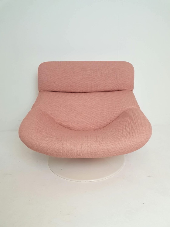Artifort F518 Geoffrey Harcourt upholstered Kvadrat pink, Armchairs, Metal, Polyester, Vintage (photo 10 of 13)