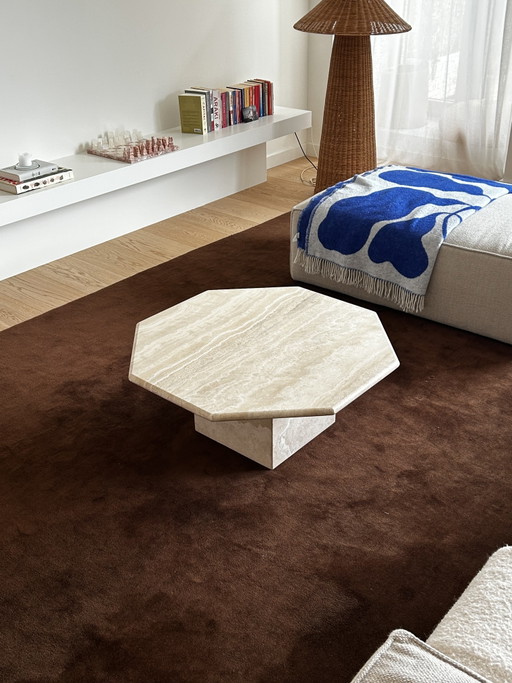 Vintage Travertine Coffee Table, Italy 1980s – salontafels, Stone