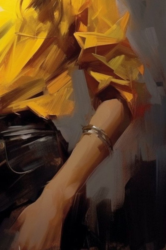 Léa Ottavi - Charming Girl - Digital artist painting on canvas – Paintings & Drawings (photo 5 of 12)