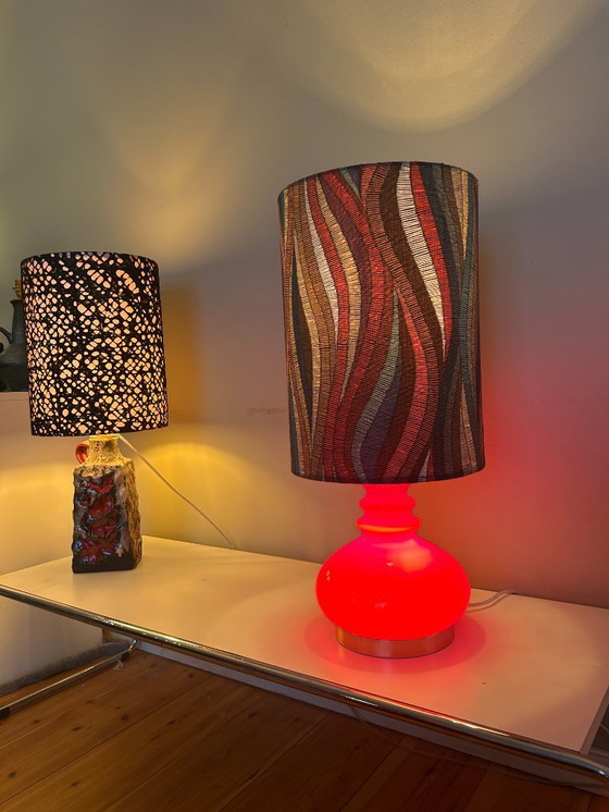 Image 1 of Doria Lighting - Opal glass lamp with internal lighting and modern shade