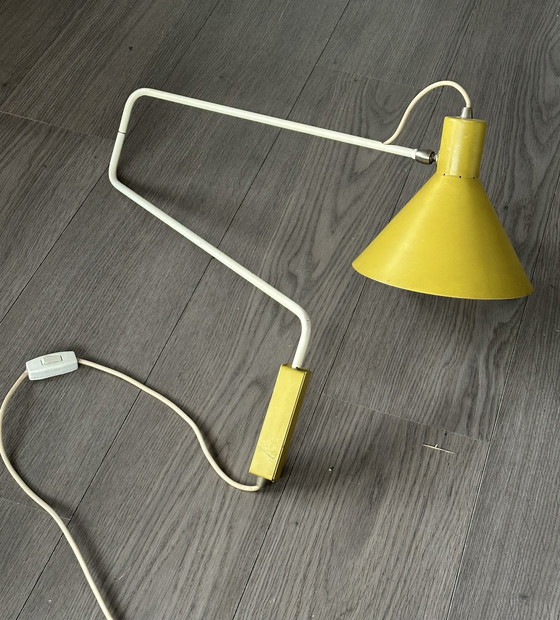 Image 1 of PAPERCLIP / ELBOW WALL LAMP BY J. HOOGERVORST FOR ANVIA ALMELO, 1950S