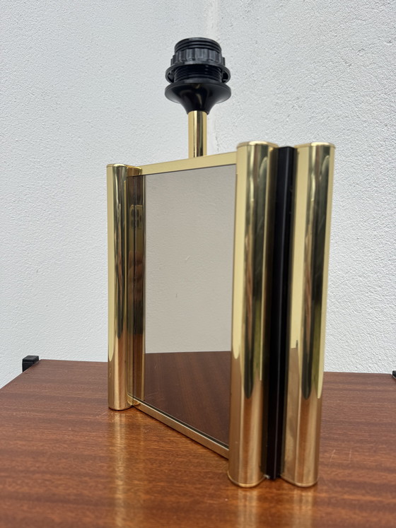 Image 1 of Lámpara de espejo de latón ahumado de los años 70