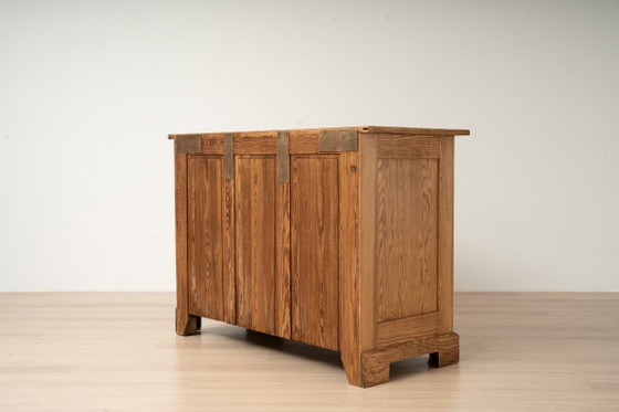 Armadio contenitore Art Nouveau in pino tedesco antico con due cassetti, circa 1910, Armadi contenitori, Legno (foto 6 di 14)