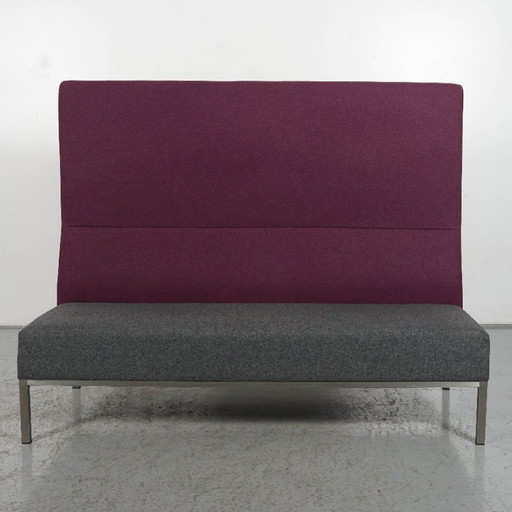 Treinbank Palau, 170 x 74 cm, antraciet / paars – akoestische bank, Metal, Wool (photo 2 of 5)