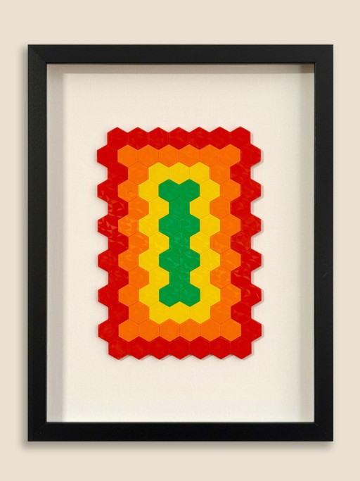 Rainbow Honeycomb – Decoración de pared geométrica – wanddecoratie, Plastic (photo 2 of 11)