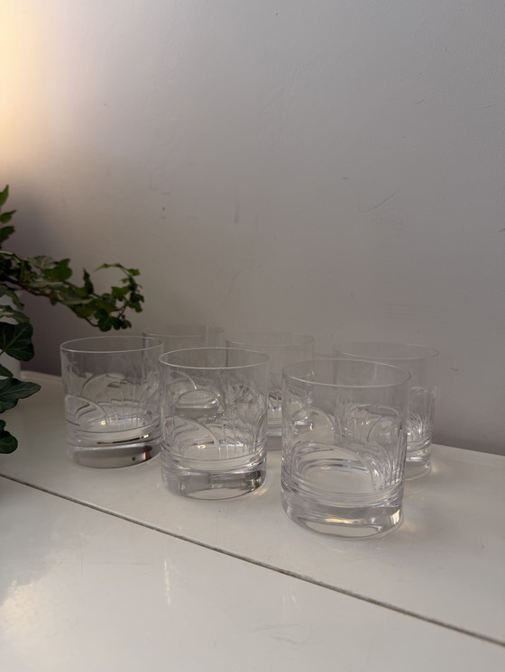 Image 1 of Ensemble de 6 verres à eau en cristal de style Art déco