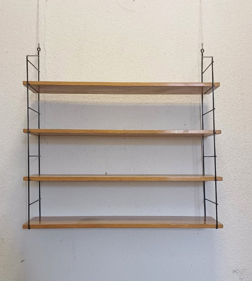 Vintage Wandrek Met Vier Leggers – wandkast, Metal, Wood (photo 2 of 8)