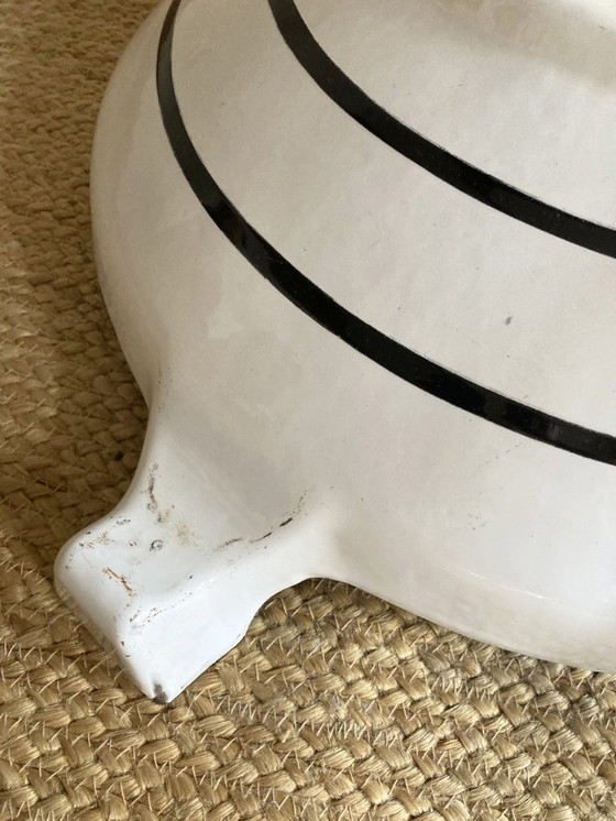 Image 1 of Antique cast iron and enameled metal table, ca. 1950