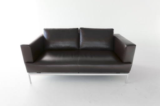 Divano di design FSM EASY | Pelle spessa a sigaro