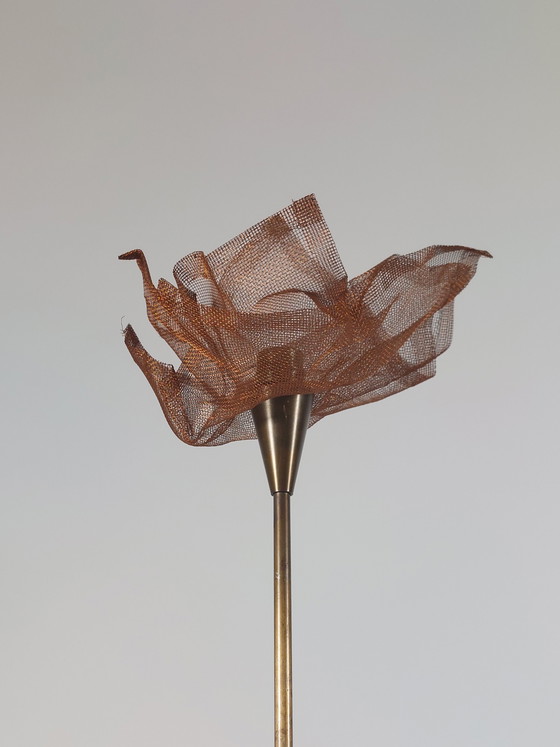 Image 1 of Een paar postmoderne metalen vintage vloerlampen van de kunstenaar