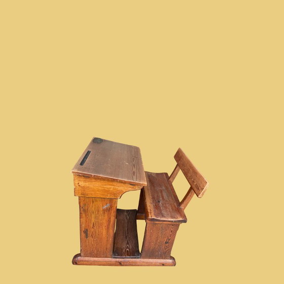 Image 1 of ancien banc d'école
