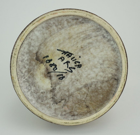 Image 1 of Vase/pichet en céramique italienne du milieu du XXe siècle, modèle Italica Ars 1680/16, brun et orange