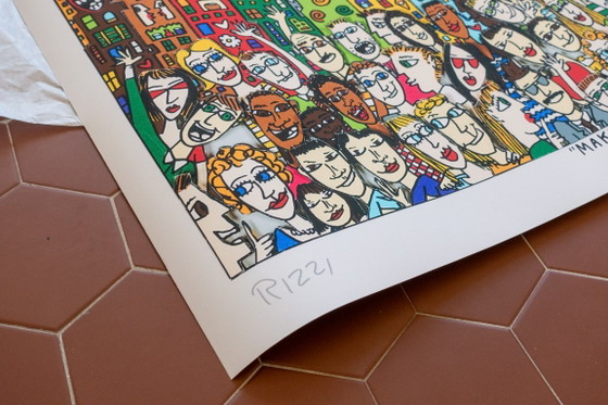 Make Friends with Life and People - James Rizzi 1996 - Poster 61 × 91 cm, Paper, Blue (photo 6 of 13)