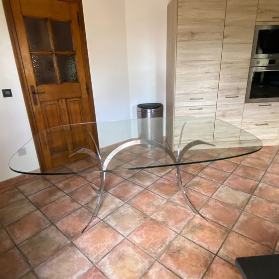 Image 1 of Table Boris Tabacoff pour CHRISTOFLE. 1970. Space age.