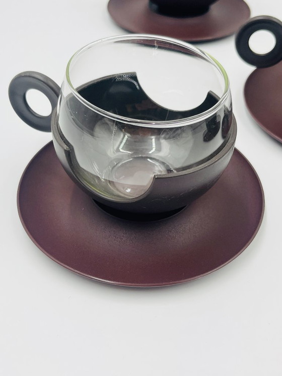 Image 1 of Set of 5 Pop Cups with Donut Handles – Dutch Design – 1970
