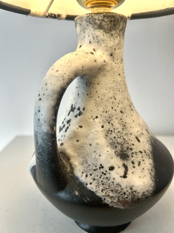 Image 1 of Lampe design rare en faïence d'Allemagne de l'Ouest, fabriquée par Bay Keramik - sans fil, adaptée à une utilisation extérieure