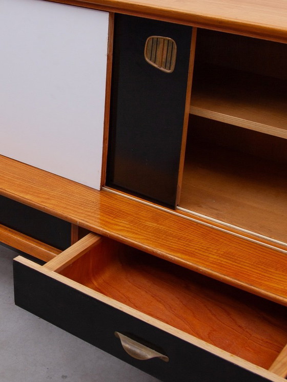 Image 1 of Oswald Vermaercke Sideboard with Black and White Sliding Doors, 1950s for V Form