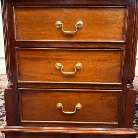 Scrivania inglese classica Partnerdesk in pelle rosso bordeaux – Scrivanie, Leather, Wood (photo 12 of 19)