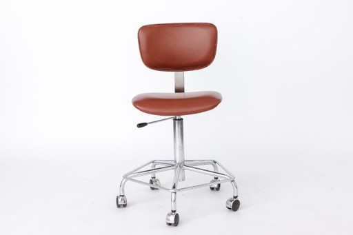 Sedia girevole vintage di Bremshey & Co. | Sedia da ufficio cromata | Germania, anni '80 – draaistoelen, Metal