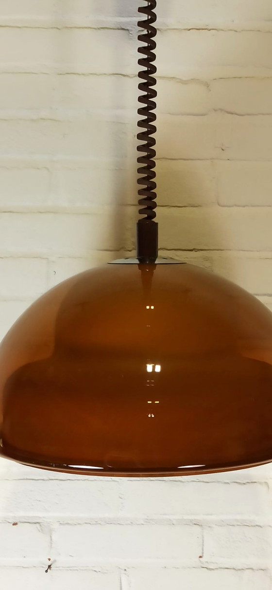 Image 1 of Vintage Space Age Pullout Pendant Light 