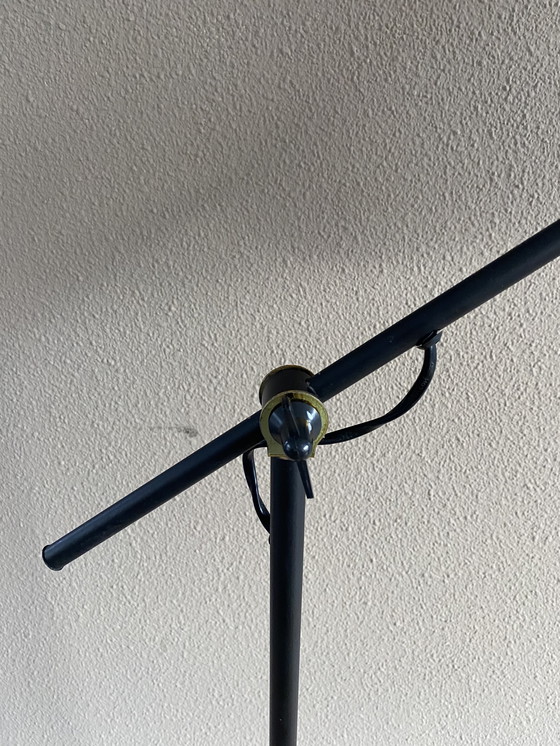 Image 1 of Lampadaire noir en forme de canne à pêche