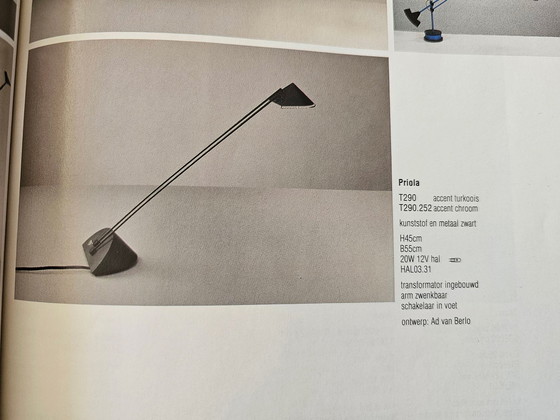 Image 1 of Dutch Design Lamp - Ad van Berlo - Innenbereich - Schreibtischlampe, Tischlampe (1) - PRIOLA - Memphis Style - 80's