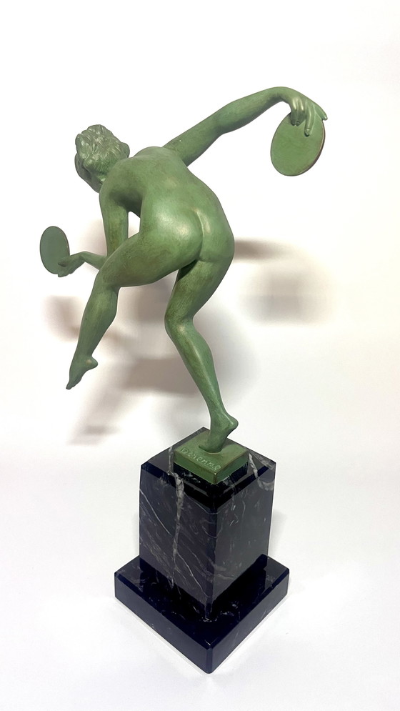 Image 1 of Beautiful Art Deco Statue , Signed (Derrene) , Max Le Verrier