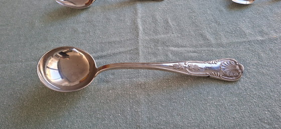 Image 1 of Luxe verzilverd bestek, Kings Pattern, Fleuron, Christofle