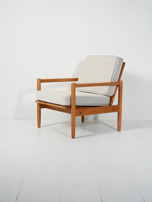 Scandinavian oak armchair, 1950s/60s