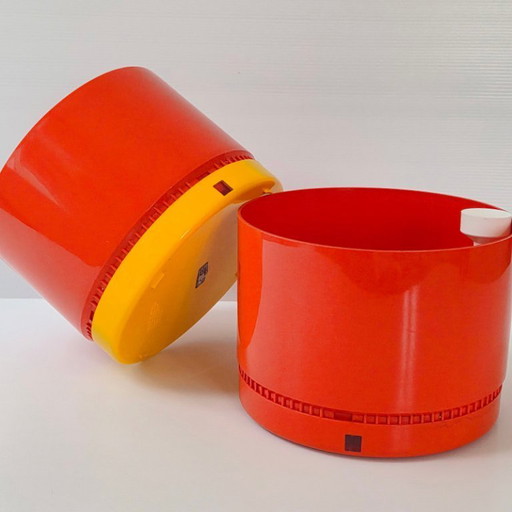 COPPIA DI VASI ROTONDI VINTAGE 1970 NENA BALSARI VASTILL BY-REFLEX ANNI '70