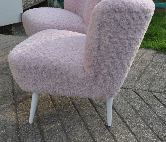 Mid-Century Pink Faux Fur Lounge Chair, 1960s, Armchairs, Mid Century Modern (photo 4 of 9)