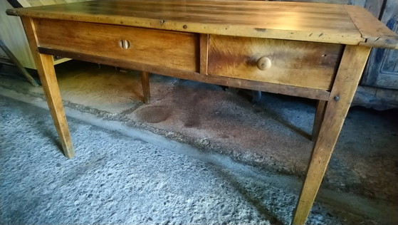 Bresse boerderijtafel in walnoot – Eettafels, Vintage (photo 2 of 16)