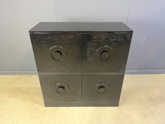 Image 1 of Mobile bar brutalista nero, anni '70