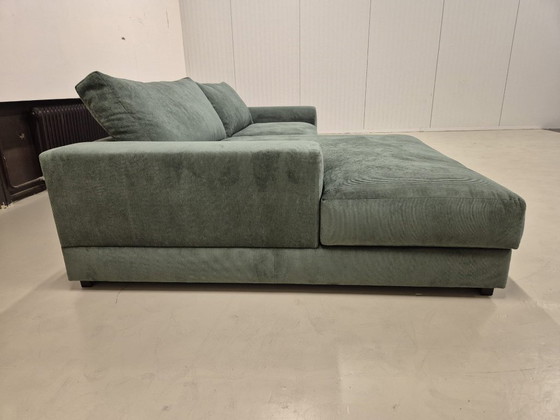 Image 1 of 30% DE DESCUENTO EN LA SALA DE EXPOSICIÓN - Sofá esquinero - Nola - Verde - Nuevo - Pana