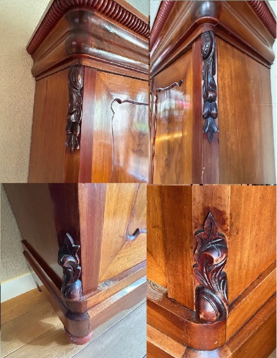 Image 1 of Antique mahogany Biedermeier maid's cupboard