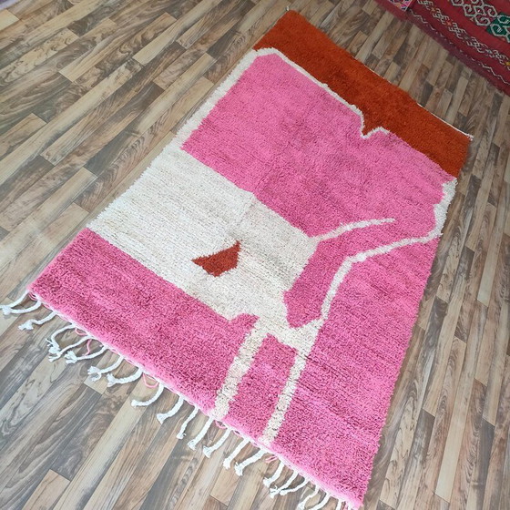 Magnifico Tappeto Rosa in Lana 150/250cm – Tappeti, Wool (photo 7 of 7)