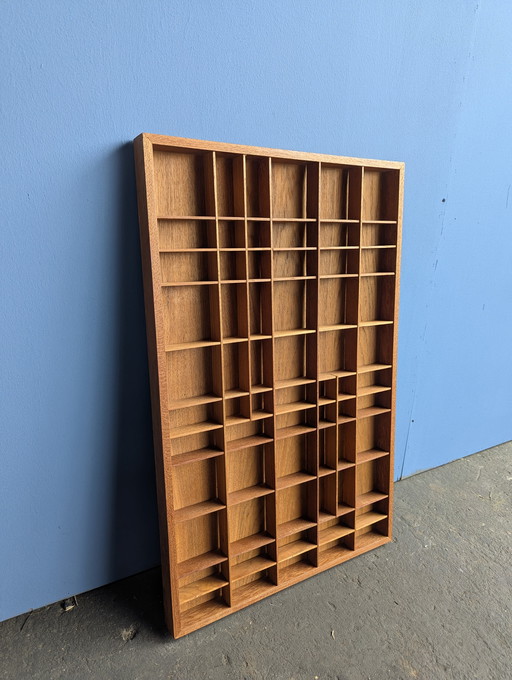 Vassoio portadocumenti vintage in legno