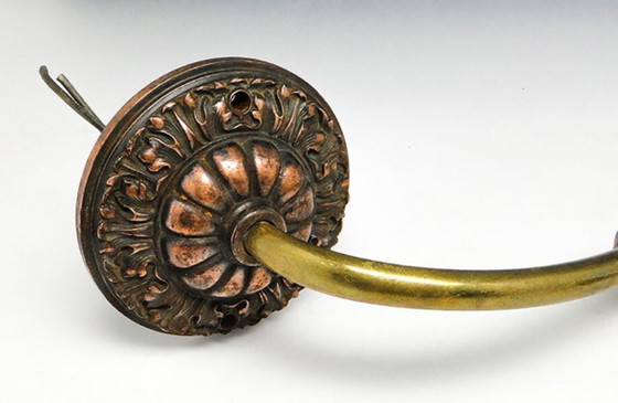 Eclectic Copper and Brass Wall Lamp, Poland, 1900s – Wall lights, Glass (photo 10 of 20)