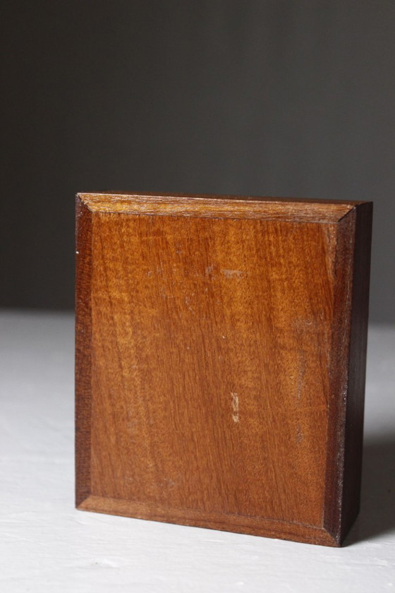 Image 1 of Teak and enameled metal box, designed by Strek Grete Prytz Kittelsen Greåker, Norway