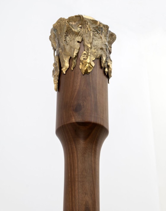 Image 1 of Angelo Brotto - Lampadario in vetro di Murano e bronzo - Metà secolo - Esperia, anni '70