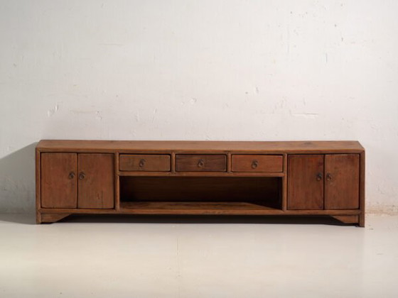 Antique Chinese low cabinet in elm wood – China, circa 1900 – Sideboard cabinet, Iron (photo 31 of 40)