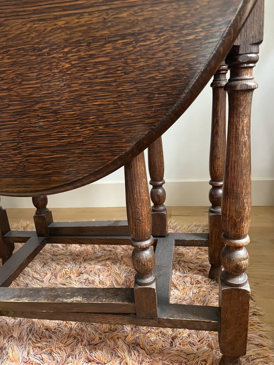 Image 1 of Antique side table foldable 
