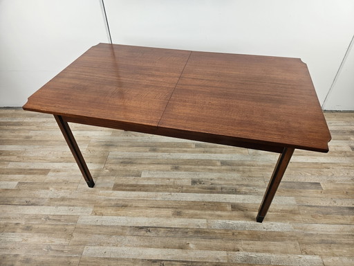 Tavolo allungabile scandinavo in teak anni '70